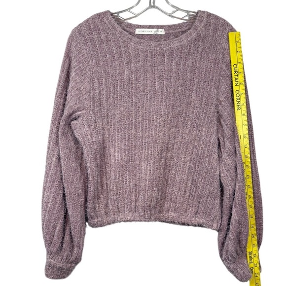 Altar'd State Elm Eyelash Sweater, Elderberry, Size Medium - Picture 6 of 9